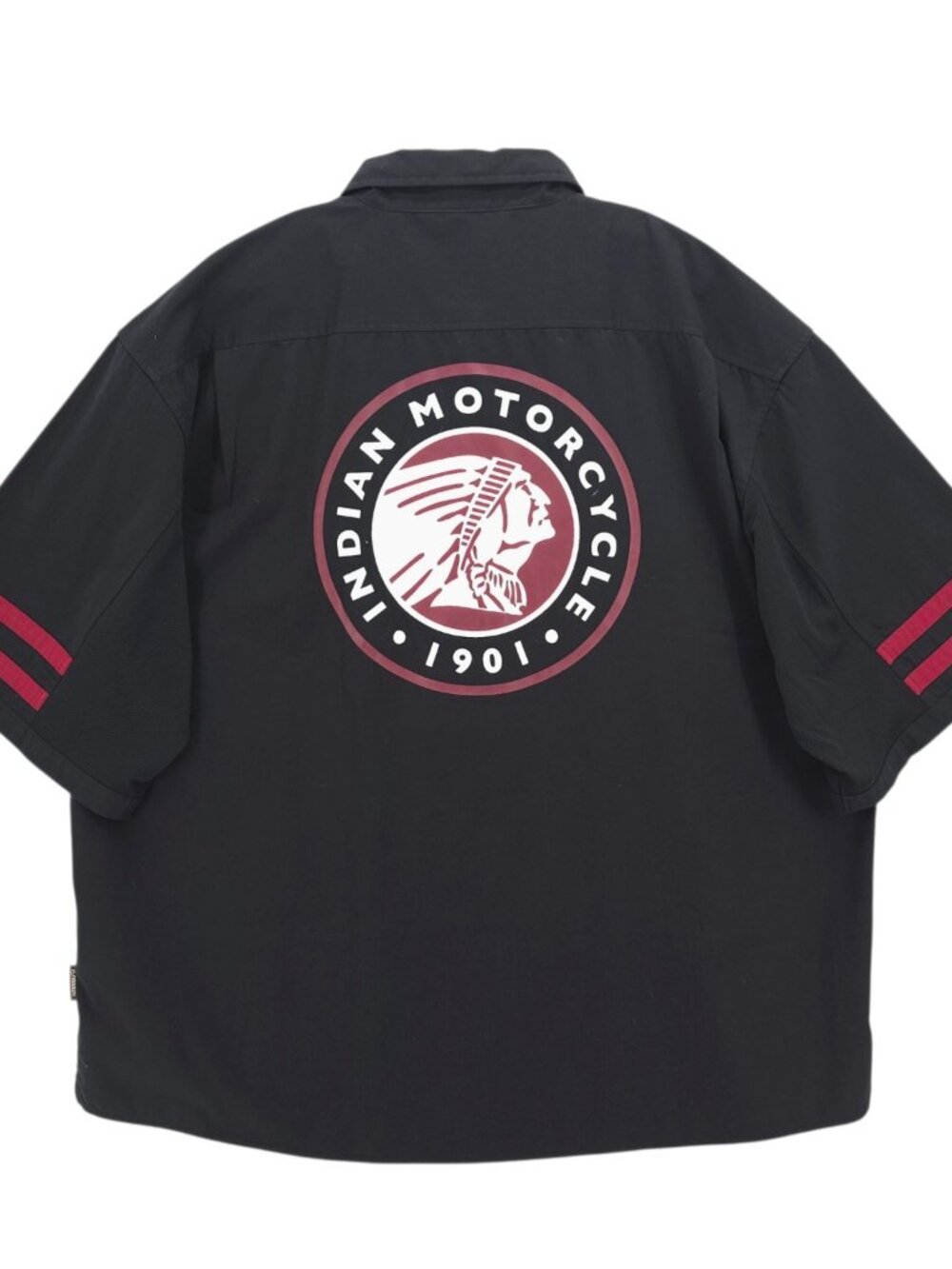INDIAN MOTORCYCLE Men's Black Short Sleeve Shirt Graphic Logo Size 3XL